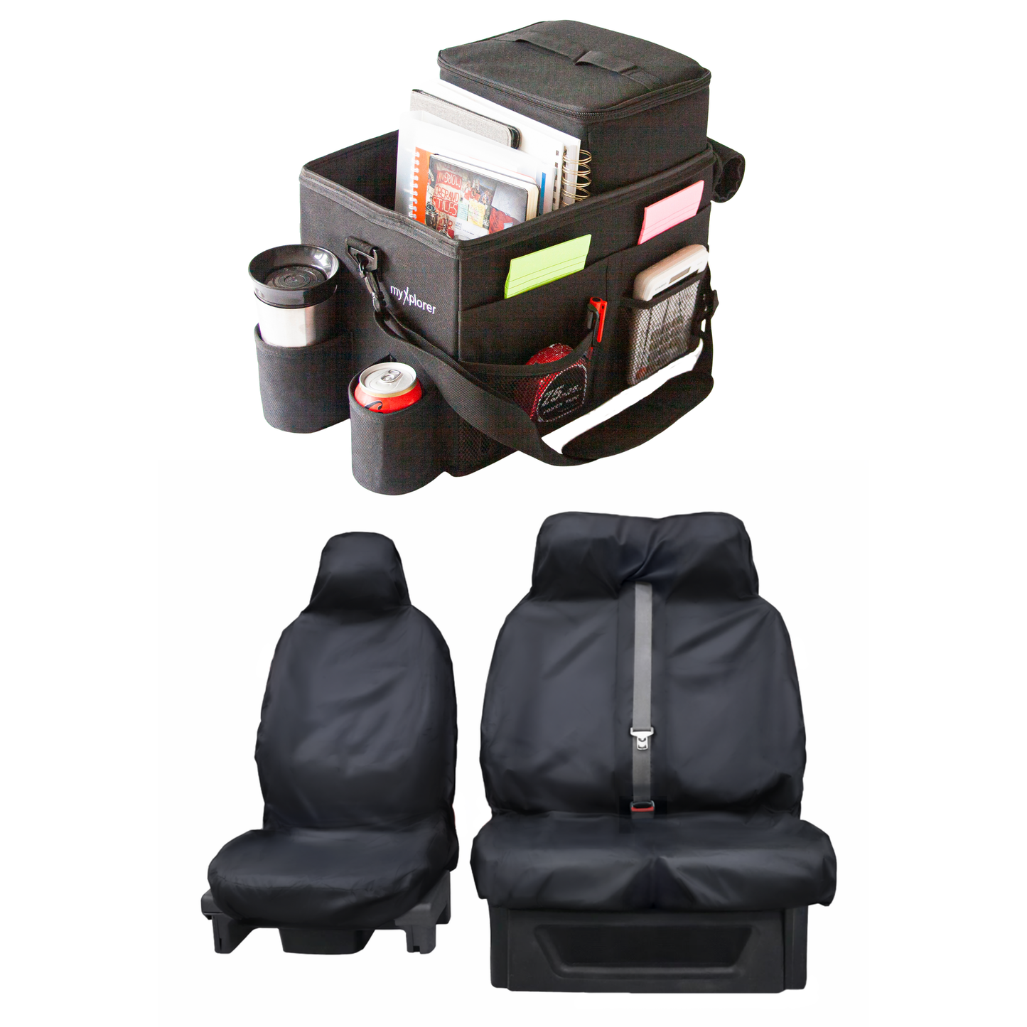 Discount Bundle: Organiser With Cooler + Seat Cover Set (Save 3%)