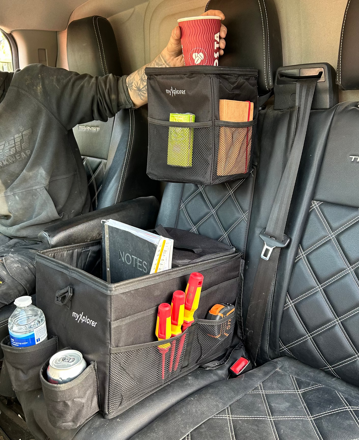 Ultimate Bundle (3 Items) – Organiser with Cooler + Van Seat Covers + Van Rubbish Bin (Save 5%)