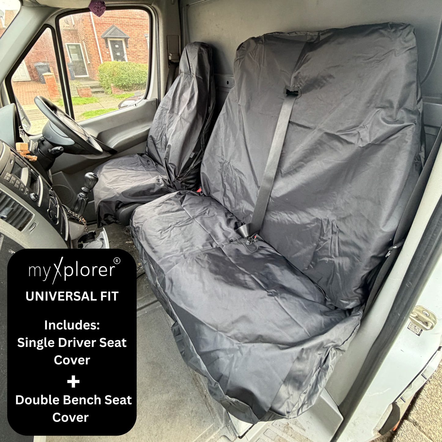 Heavy-Duty Waterproof Van Seat Cover Set (2 Piece)