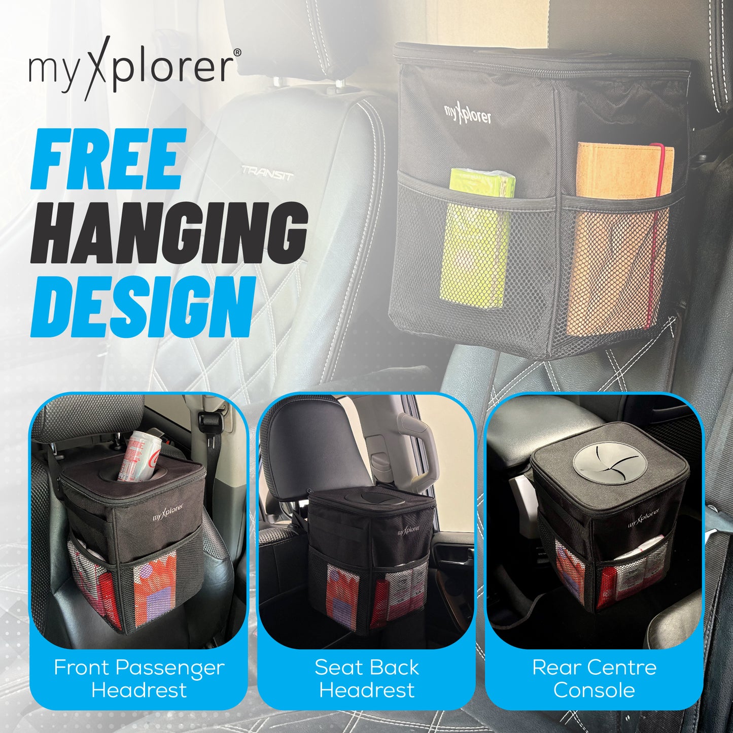 Ultimate Bundle (3 Items) – Organiser with Cooler + Van Seat Covers + Van Rubbish Bin (Save 5%)