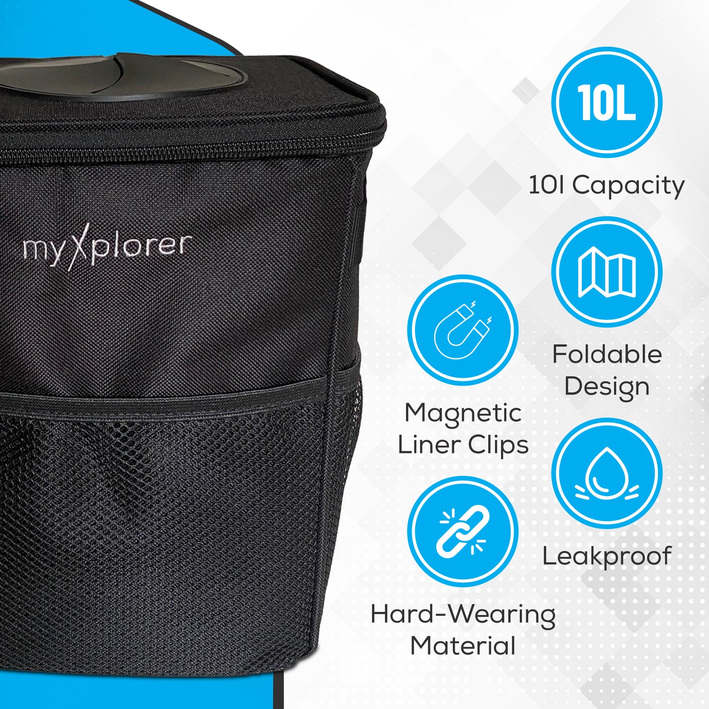 myXplorer Van Rubbish Bin (Large 10L)