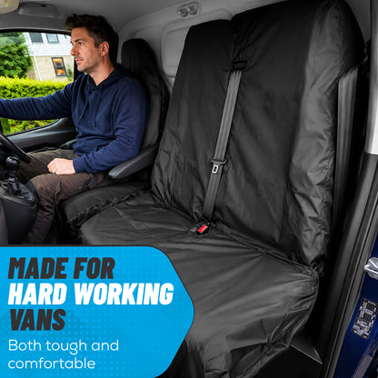 myXplorer Van Seat Cover Set (Heavy-Duty, Non-Slip Coating, Waterproof, 2 Piece Set)