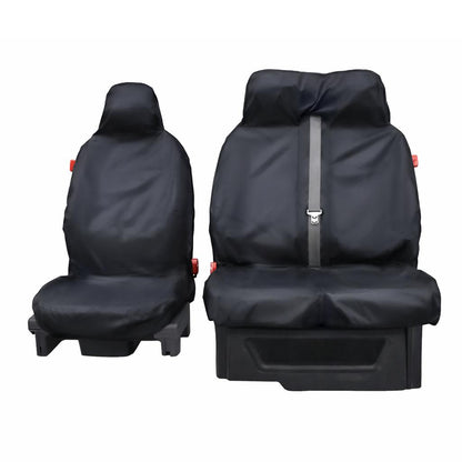 myXplorer Heavy-Duty Waterproof Van Seat Cover Set. Single Driver Seat Cover Plus Double Bench Seat Cover