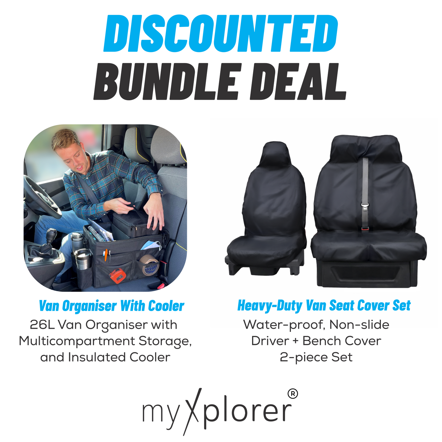 Discount Bundle: Organiser With Cooler + Seat Cover Set (Save 3%)